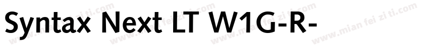 Syntax Next LT W1G-R字体转换